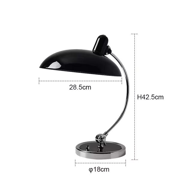Curved Metal Table Lamp – Bauhaus Bedside Light