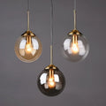 Glass Globe Pendant Light – Amber, Smoke Grey or Clear