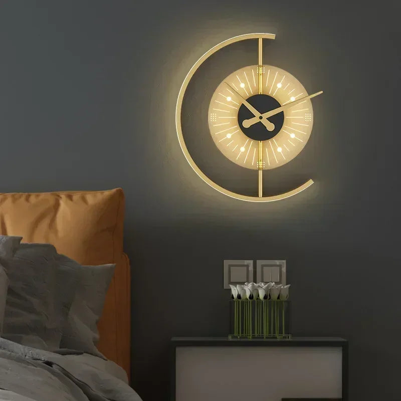 Wall Clock Lamp – Post-Modern LED Sconce