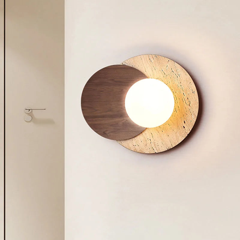 Stone Wall Lamp – Wabi-Sabi Textured Sconce