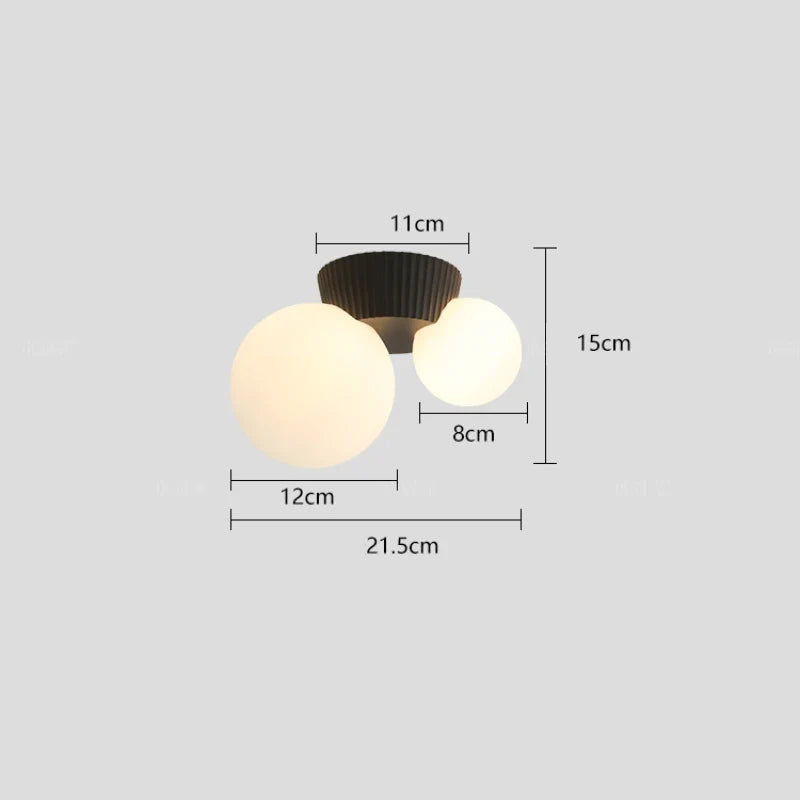 Double Globe Ceiling Light – French Modern Fixture