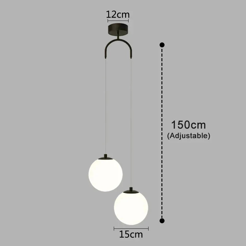 Glass Globe Pendant Light – Nordic Hanging Lamp