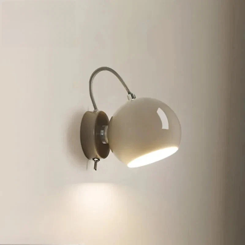 Cream Wall Lamp – Adjustable Nordic Dome Sconce