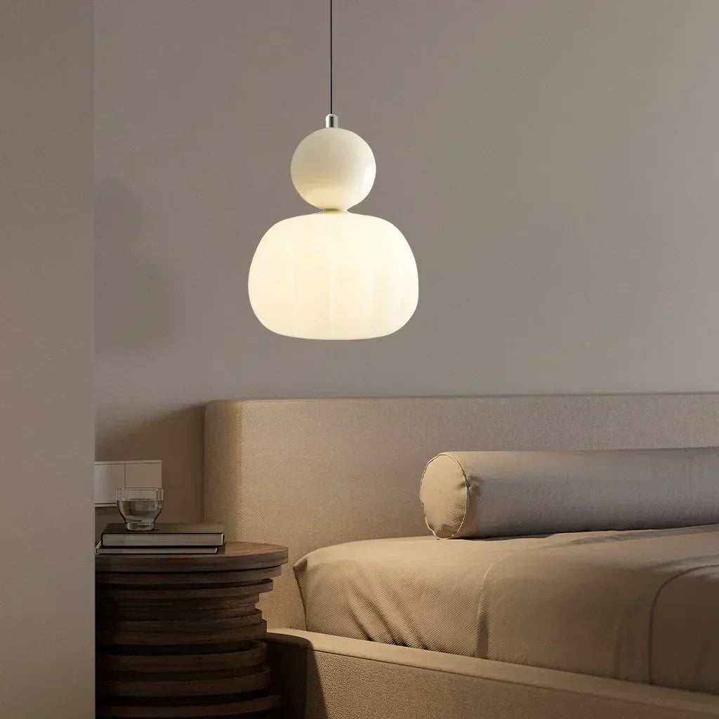 Pumpkin Pendant Light – Nordic LED Ceiling Lamp