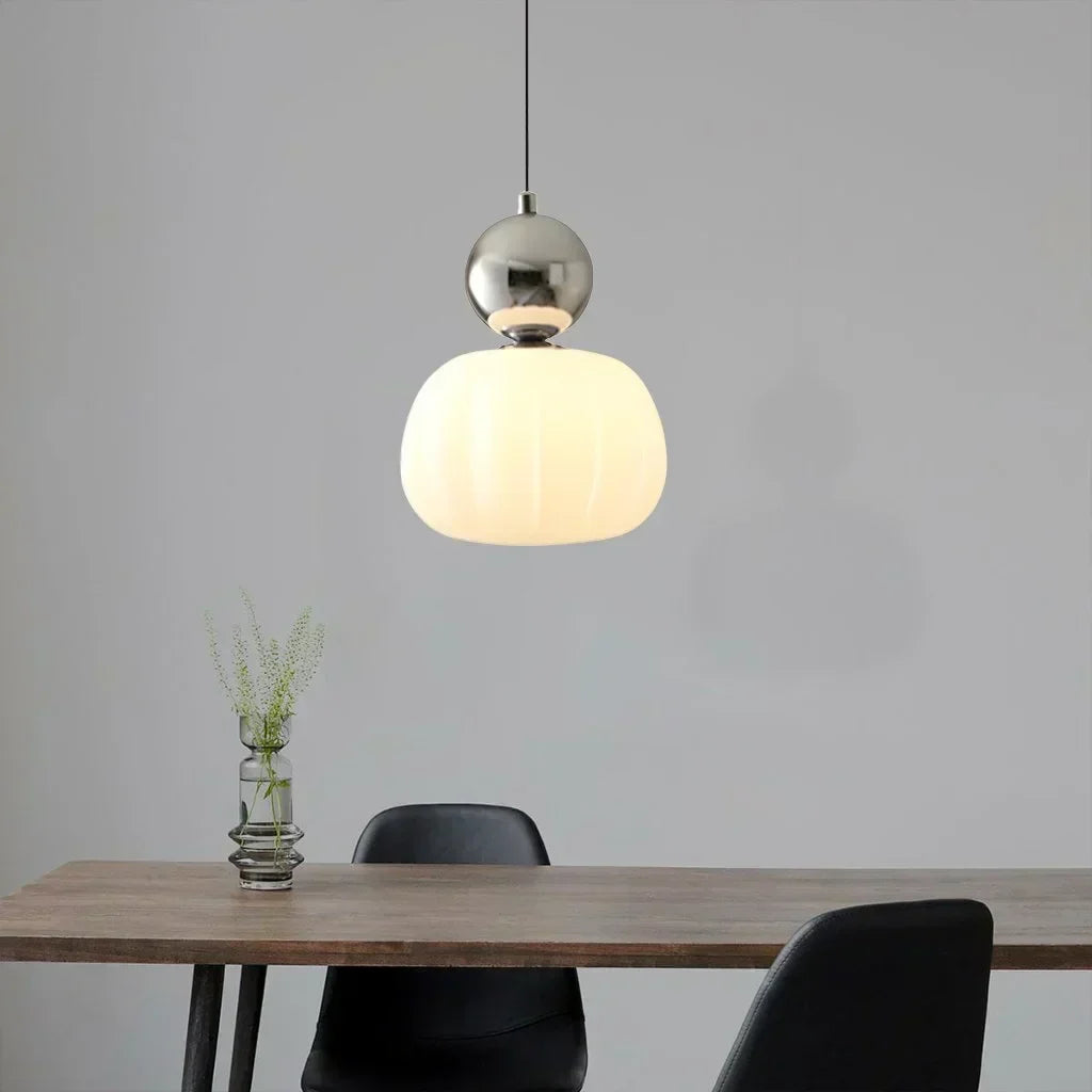Pumpkin Pendant Light – Nordic LED Ceiling Lamp