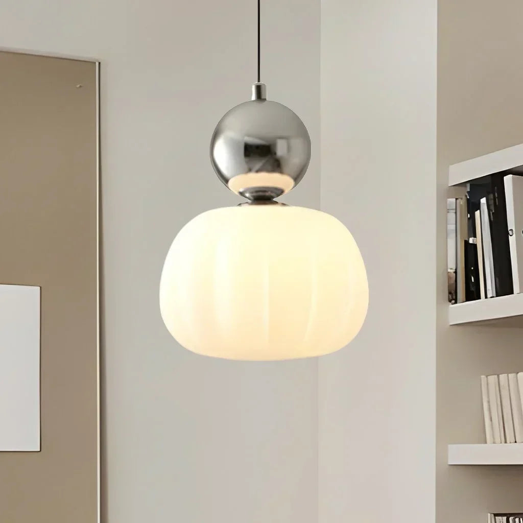 Pumpkin Pendant Light – Nordic LED Ceiling Lamp
