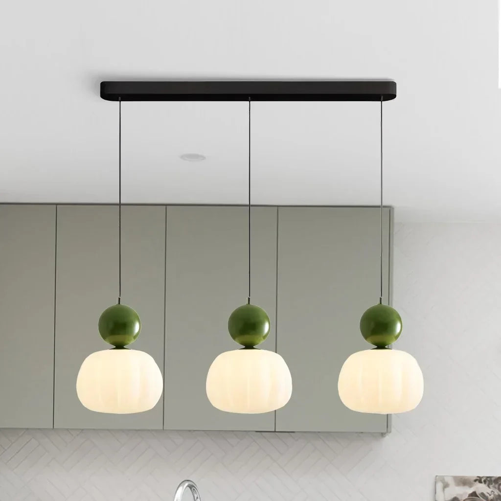 Pumpkin Pendant Light – Nordic LED Ceiling Lamp