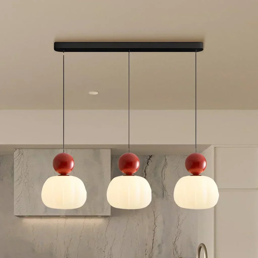 Pumpkin Pendant Light – Nordic LED Ceiling Lamp