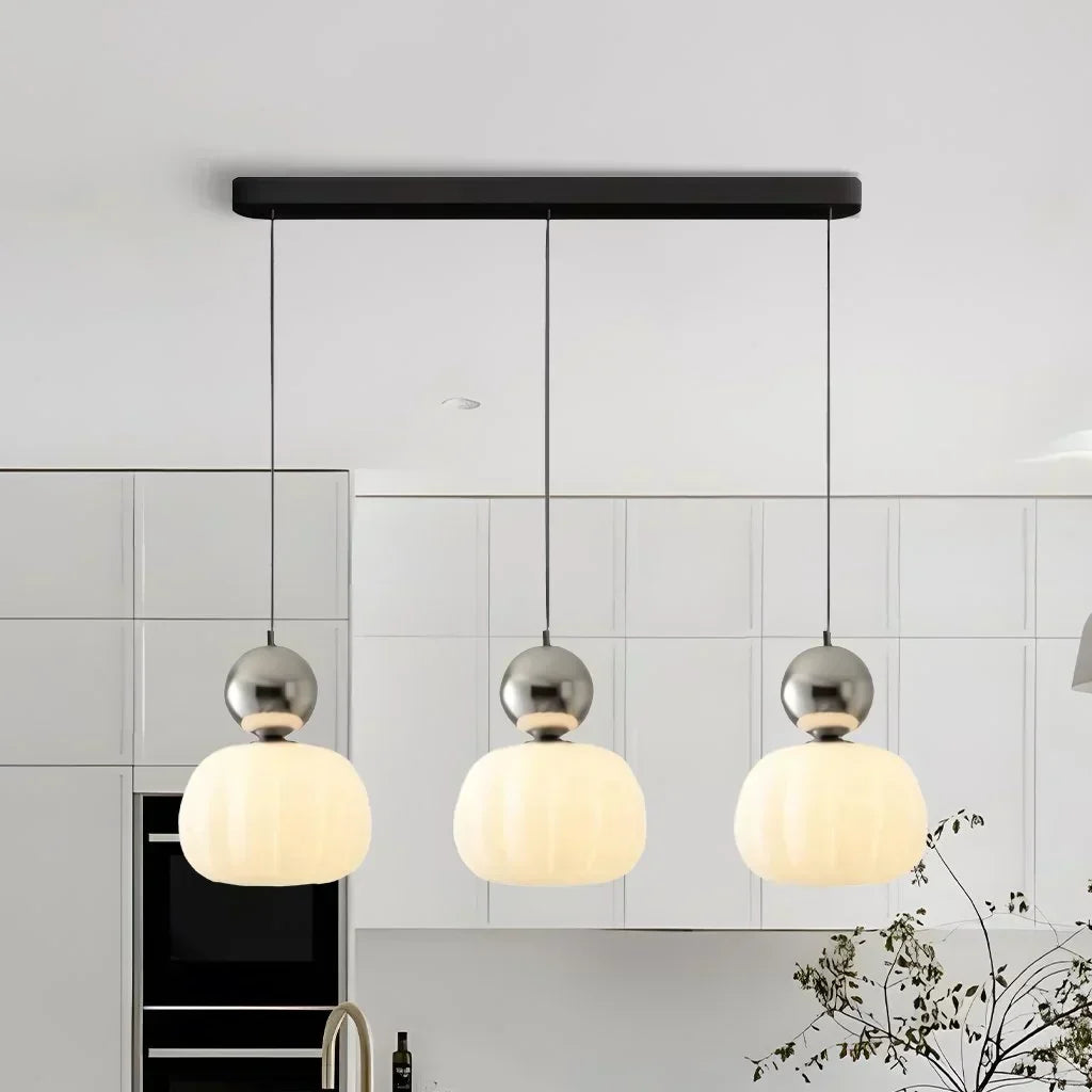 Pumpkin Pendant Light – Nordic LED Ceiling Lamp