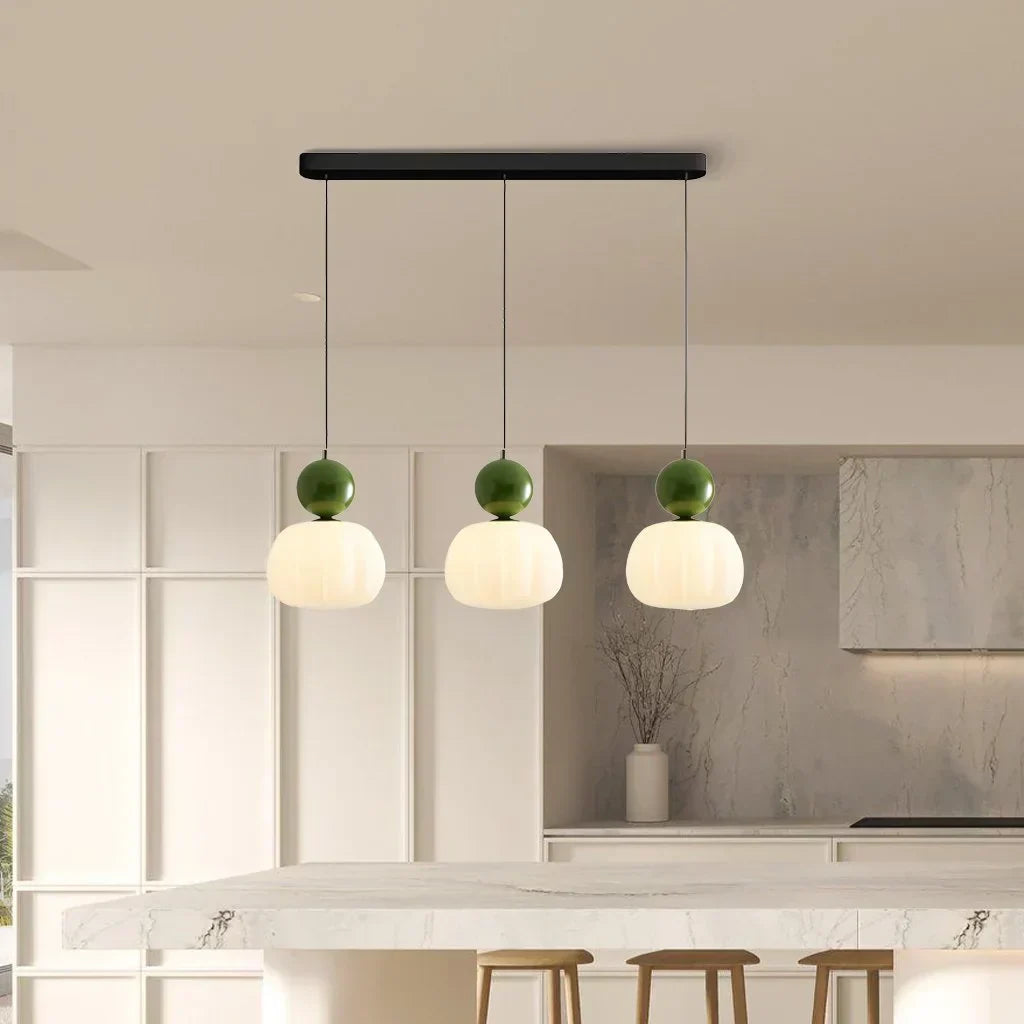 Pumpkin Pendant Light – Nordic LED Ceiling Lamp