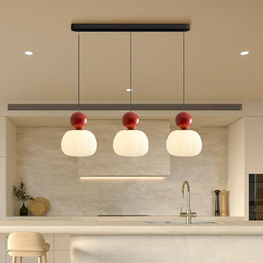 Pumpkin Pendant Light – Nordic LED Ceiling Lamp