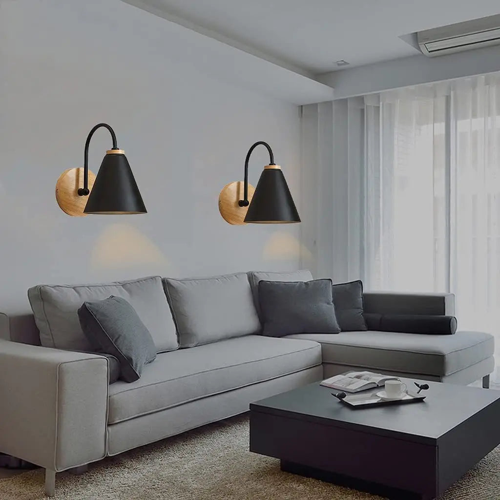 Beam Wall Light – Scandinavian Wood & Iron Sconce