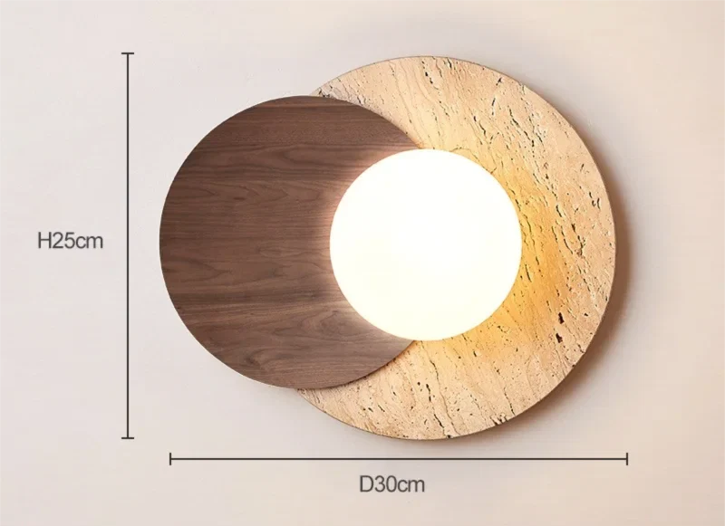 Stone Wall Lamp – Wabi-Sabi Textured Sconce