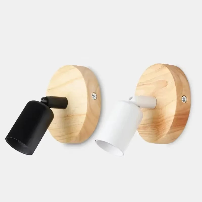 Retro Wall Lamp – Adjustable Wood & Metal Sconce