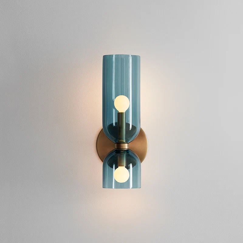 Glass Wall Lamp – Smoked Tube Sconce