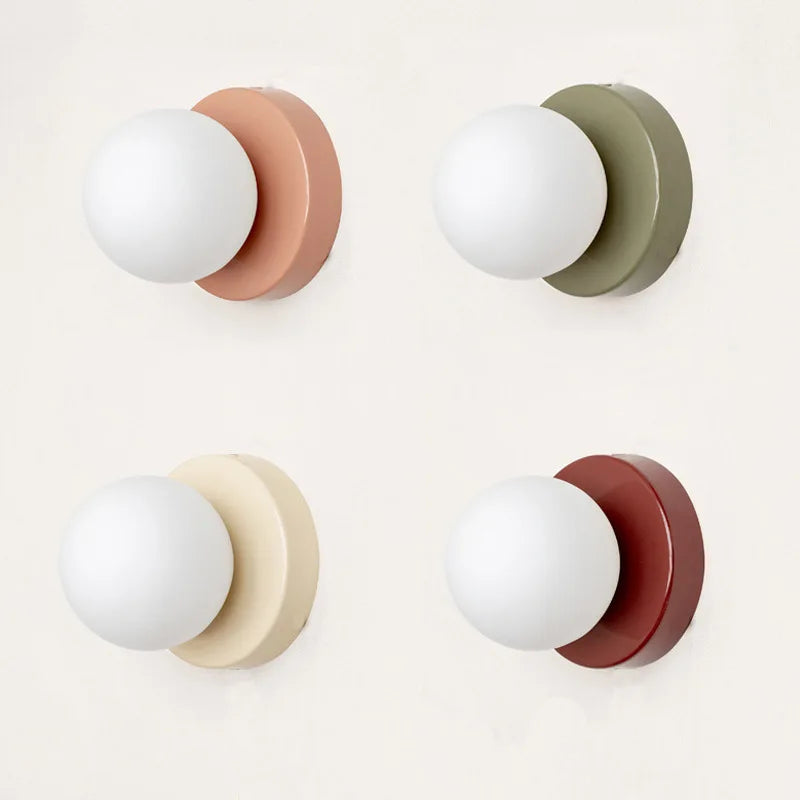 Macaron LED Wall Lamp – Coloured Glass Sconce