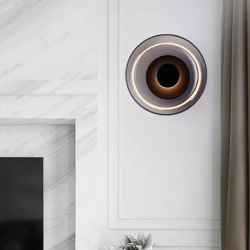 Glass LED Wall Sconce – Round Decorative Light