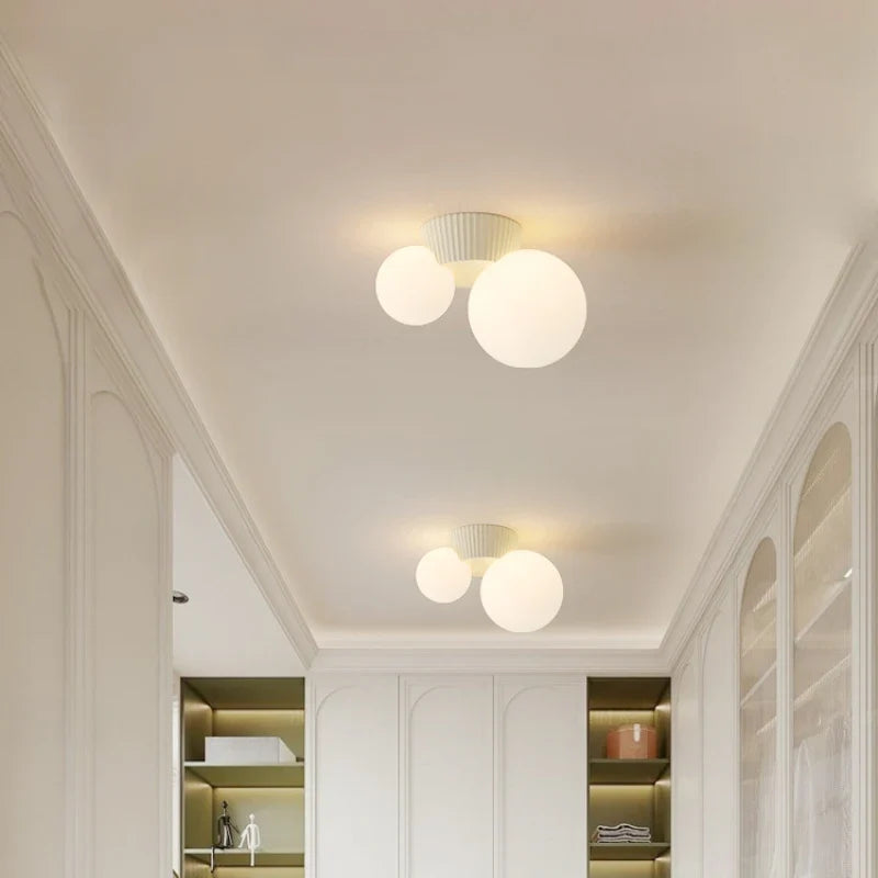 Double Globe Ceiling Light – French Modern Fixture
