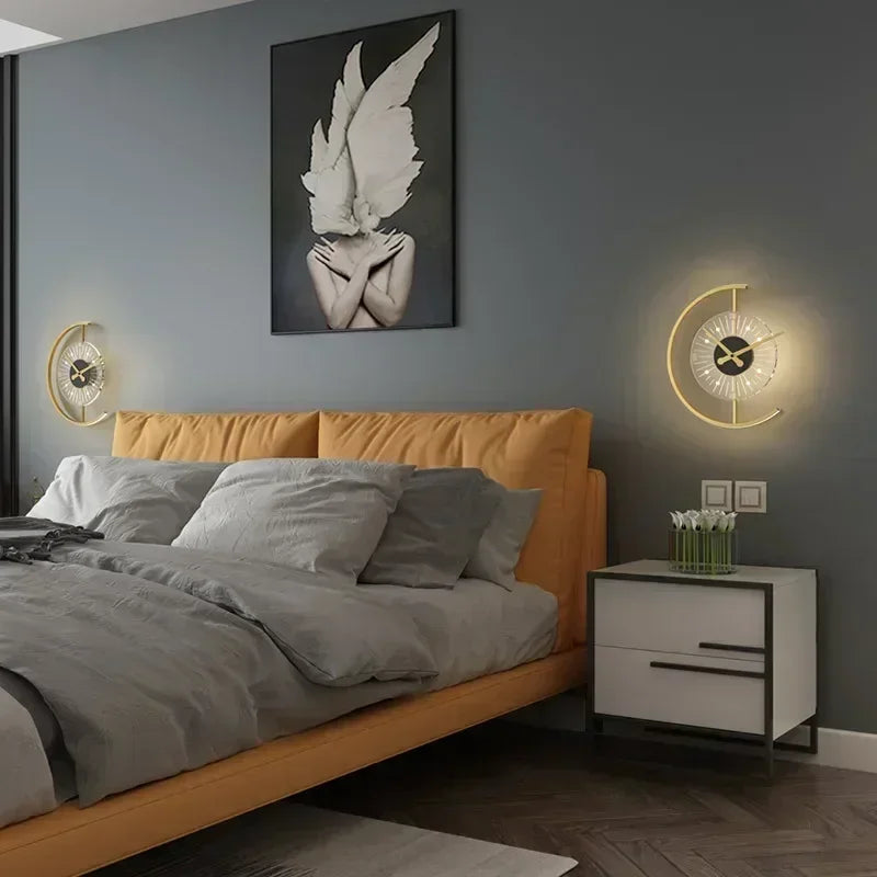 Wall Clock Lamp – Post-Modern LED Sconce