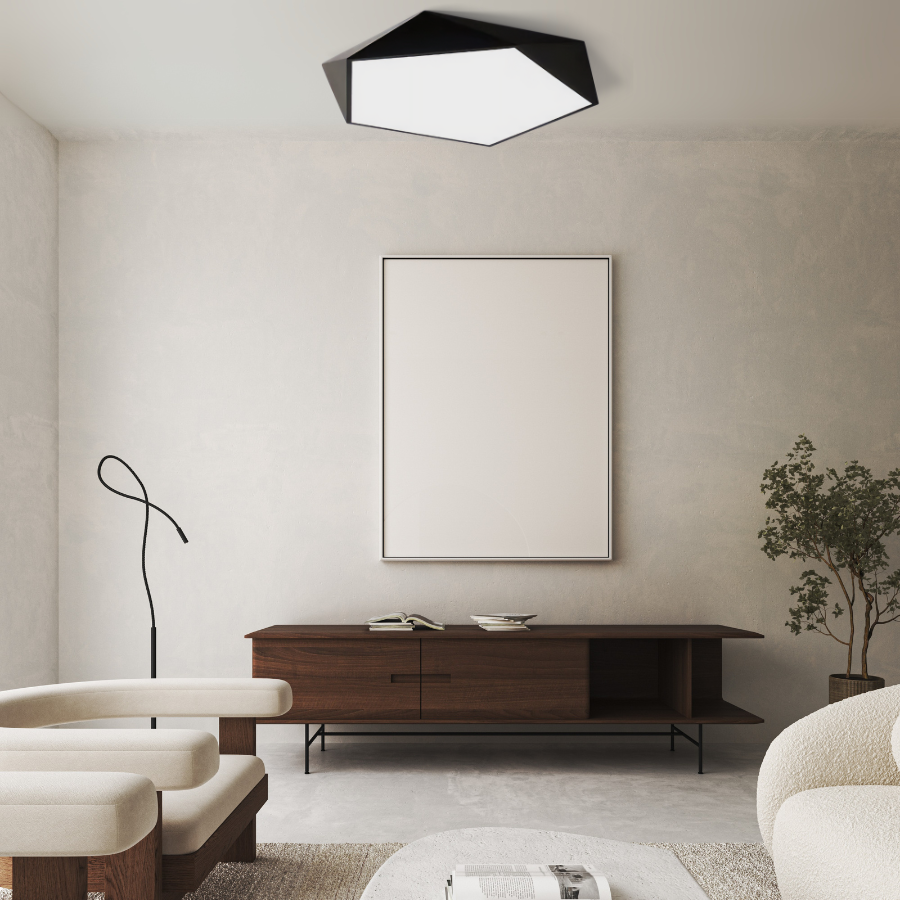 Geometric Ceiling Light – Modern LED Fixture