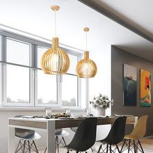 Wooden Pendant Light – Handcrafted Scandinavian Hanging Lamp