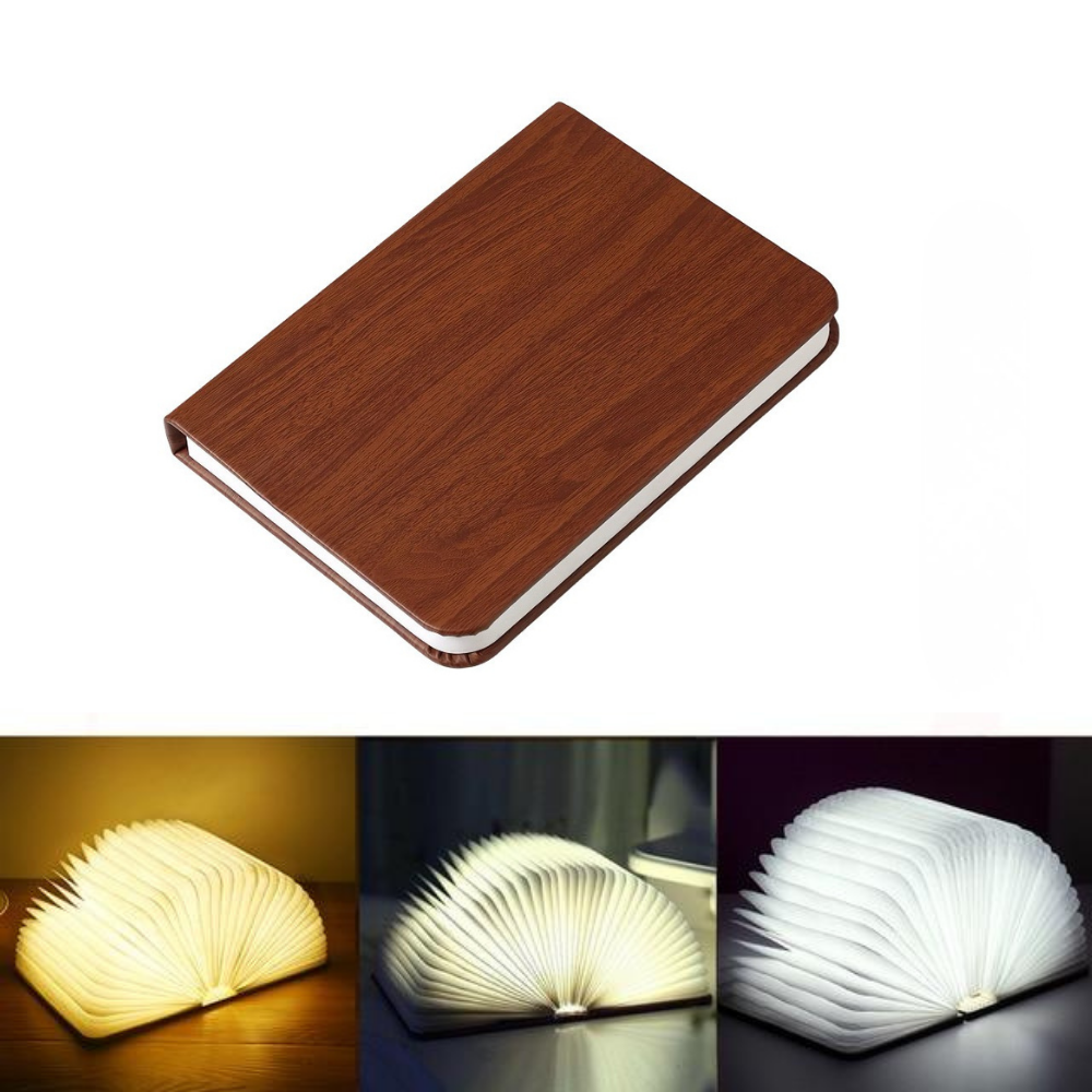 Book Table Lamp – 360° Foldable Rechargeable Light