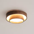 Walnut Ceiling Lamp – LED Flush Mount Fixture