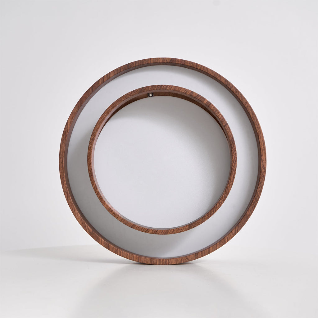 Walnut Ceiling Lamp – LED Flush Mount Fixture