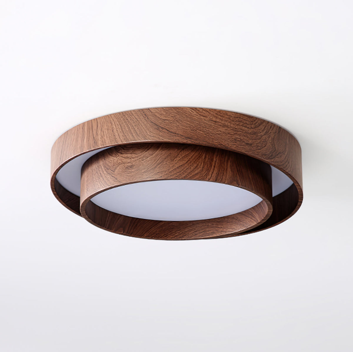 Walnut Ceiling Lamp – LED Flush Mount Fixture