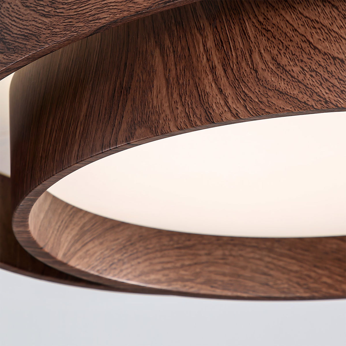 Walnut Ceiling Lamp – LED Flush Mount Fixture