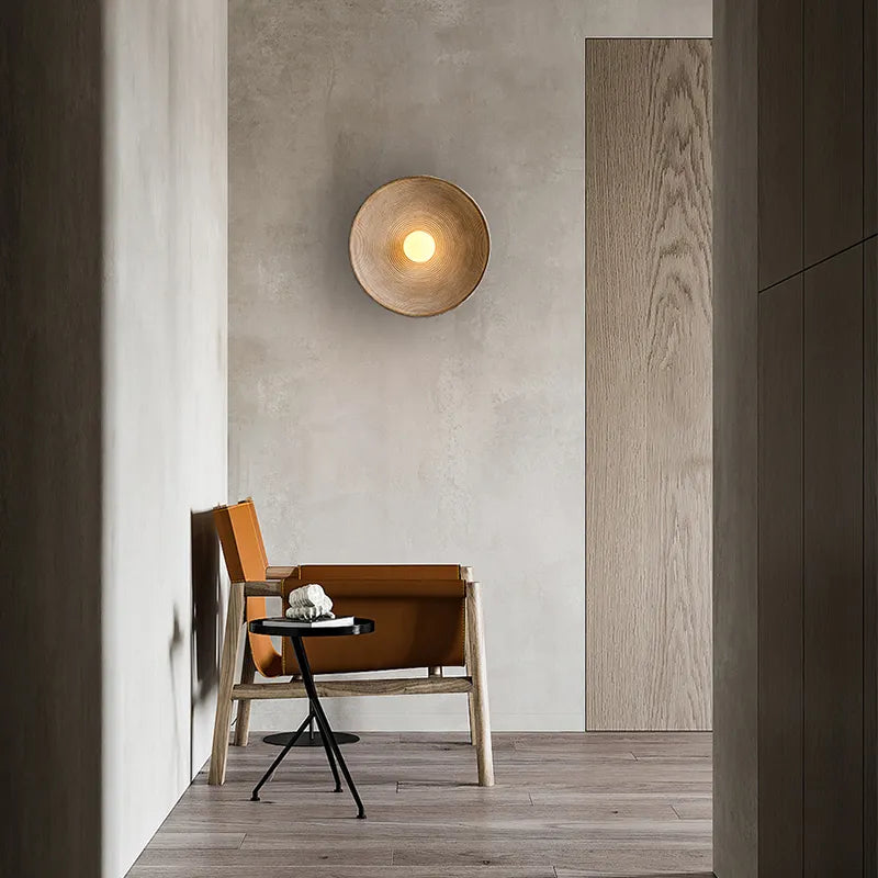 Wood Wall Sconce – Handcrafted Rustic LED Light