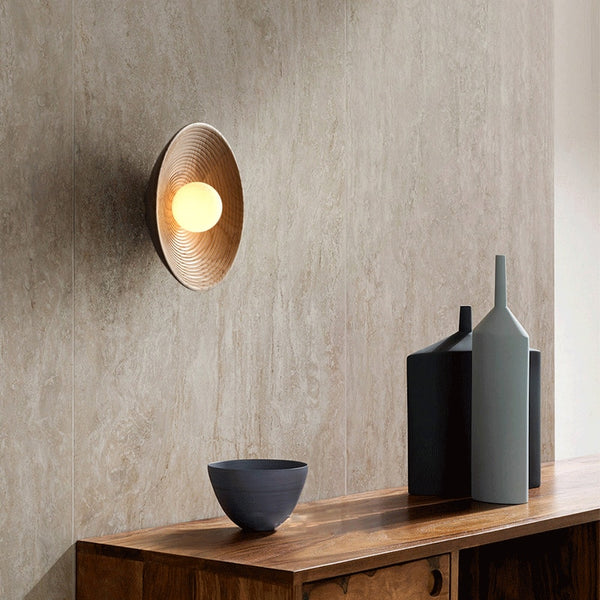 Wood Wall Sconce – Handcrafted Rustic LED Light