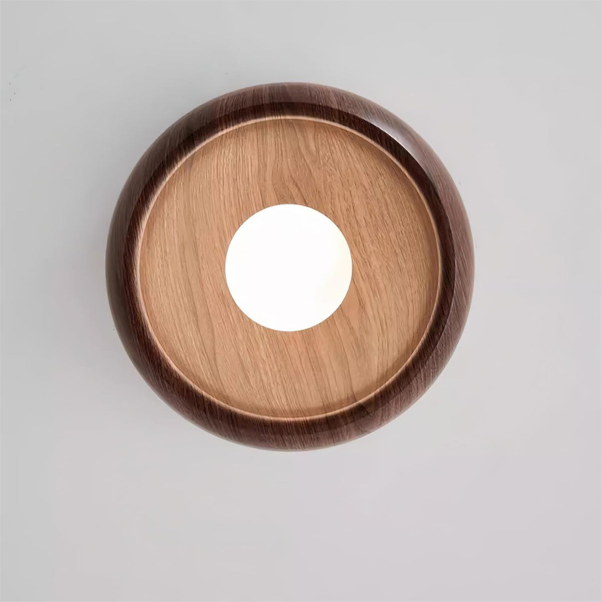 Wooden LED Ceiling Lamp – Minimalist Flush Mount