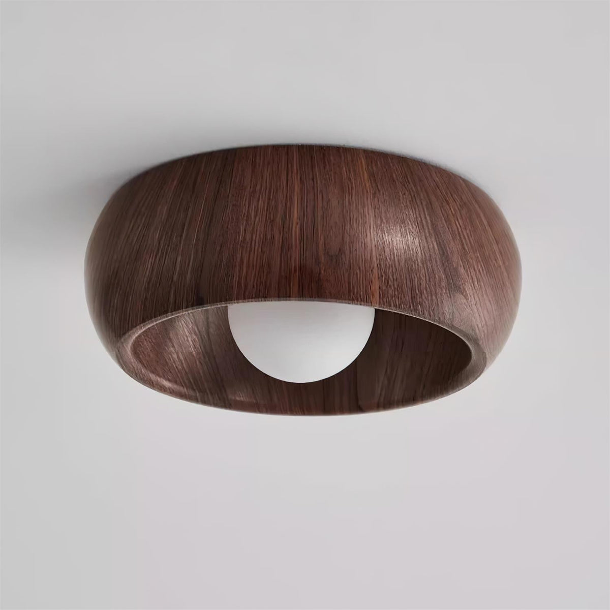 Wooden LED Ceiling Lamp – Minimalist Flush Mount