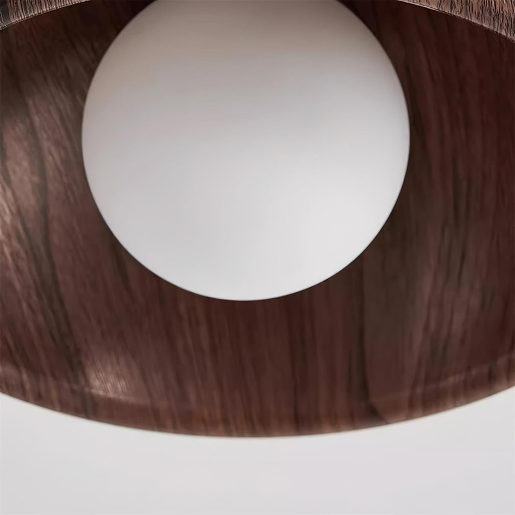 Wooden LED Ceiling Lamp – Minimalist Flush Mount