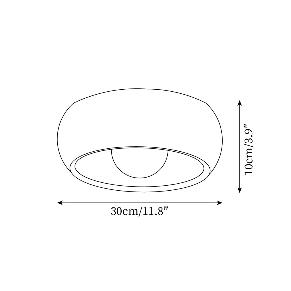 Wooden LED Ceiling Lamp – Minimalist Flush Mount