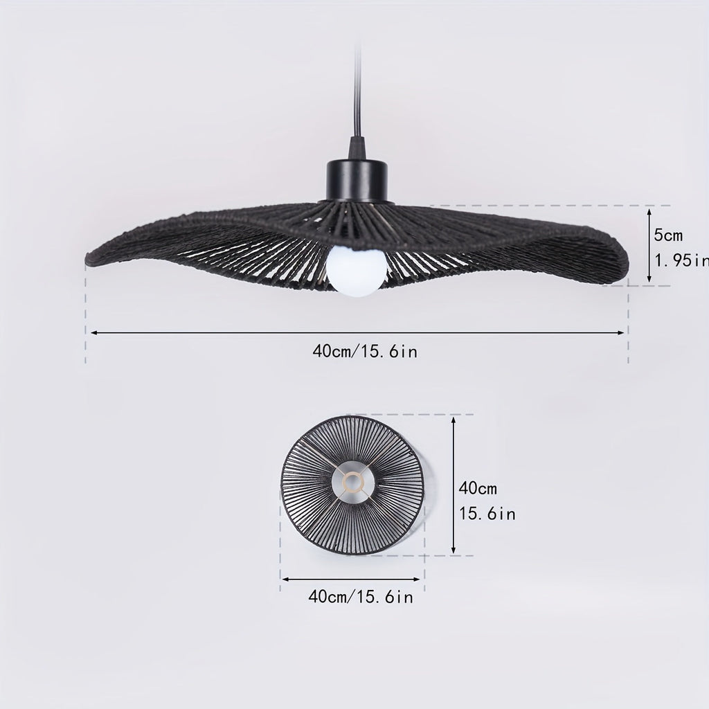 Paper Rope Ceiling Light Shade – Handwoven Natural Shade