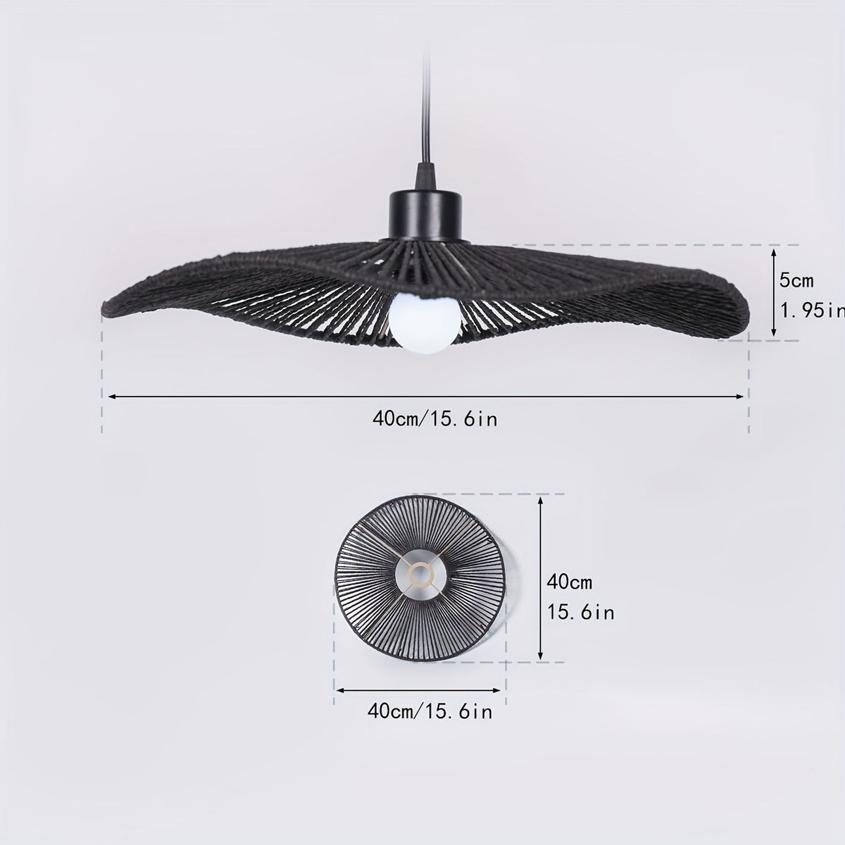 Paper Rope Ceiling Light Shade – Handwoven Natural Shade