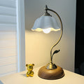 Goose Neck Table Lamp – Antique Brass USB Bedside Light