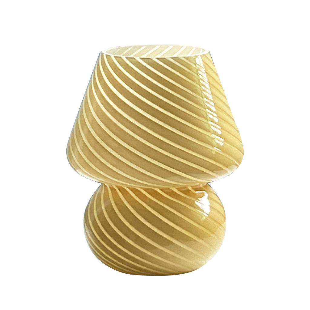 Glass Mushroom Table Lamp – USB Dimmable Light