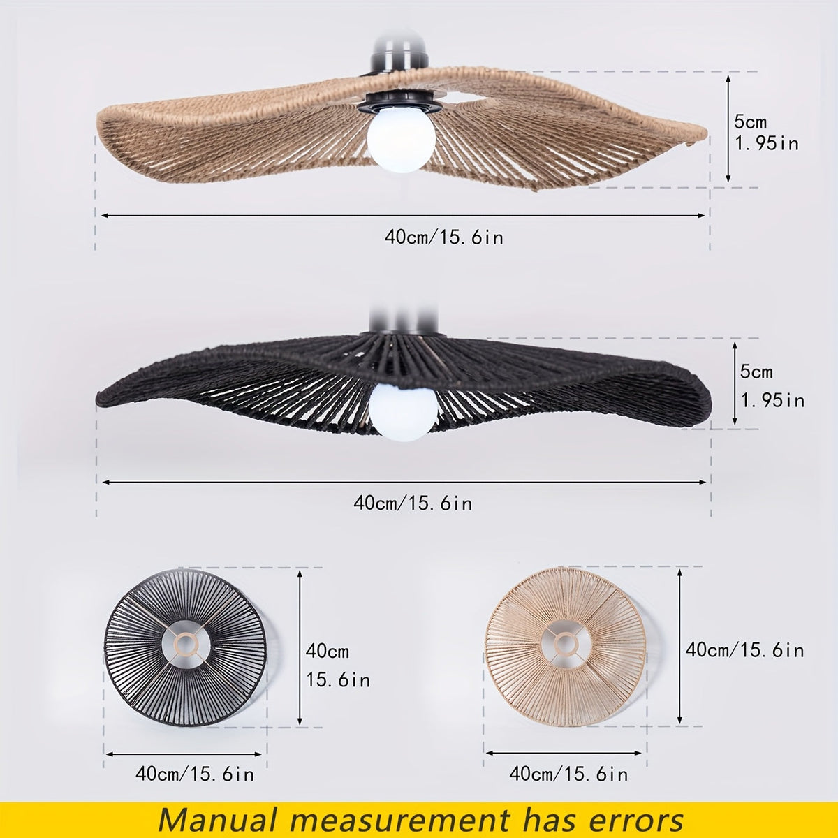 Paper Rope Ceiling Light Shade – Handwoven Natural Shade