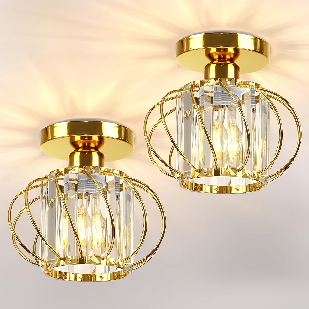 Cage Ceiling Light – Industrial Semi-Flush Mount