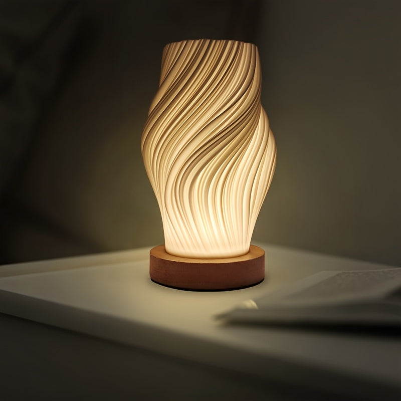 Swirl LED Table Lamp – Dimmable Bedside & Desk Light
