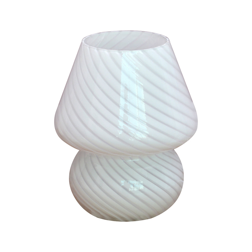 Glass Mushroom Table Lamp – USB Dimmable Light