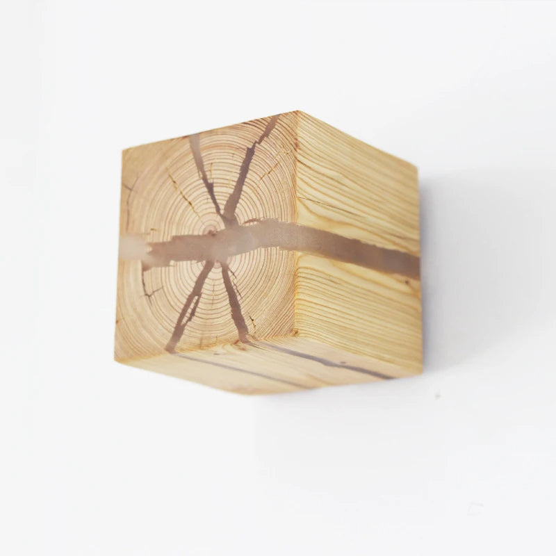 Wood Wall Light – Hand-Carved Solid Wood Sconce
