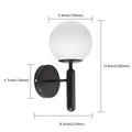 Glass Globe Wall Sconce – Polished Metal Fixture