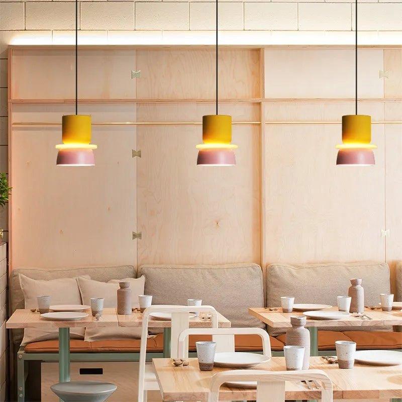 Coloured Pendant Lamp – Nordic Macaron Hanging Light