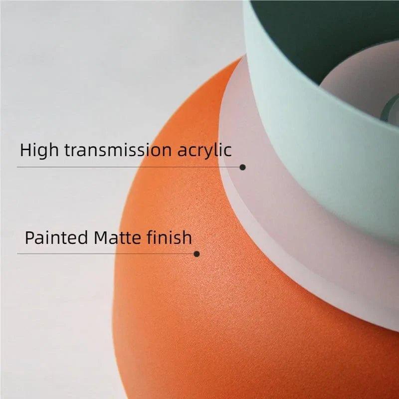 Coloured Pendant Lamp – Nordic Macaron Hanging Light