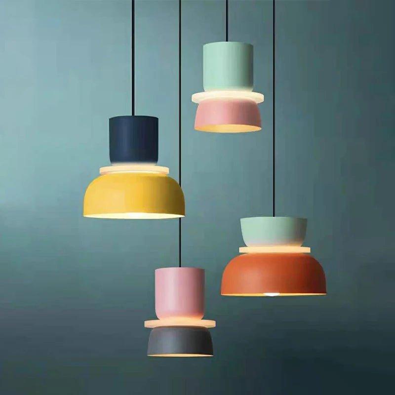 Coloured Pendant Lamp – Nordic Macaron Hanging Light