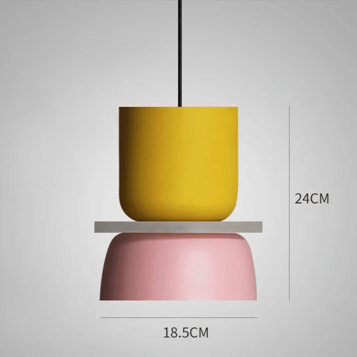 Coloured Pendant Lamp – Nordic Macaron Hanging Light